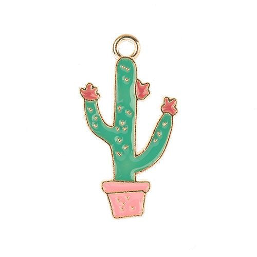 Sweet & Petite Charms, 29x16mm Potted Catus 8 pieces