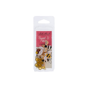 Sweet & Petite Charms, Assorted Sizes Beehive 8 pieces, 2 pieces per style