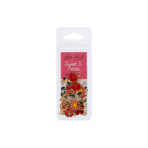Sweet & Petite Charms, Red Bouquet 12 pieces, 2 pieces per style