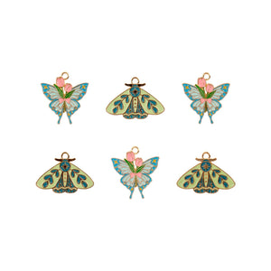 Sweet & Petite Charms, Spring Butterfly 6 pieces, 3 pieces per style
