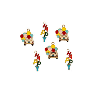 Sweet & Petite Charms, Happy Vibes 6 pieces, 3 pieces per style