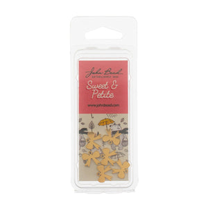 Sweet & Petite Charms, 9.1 x 10mm Bow Gold Plated 6pcs
