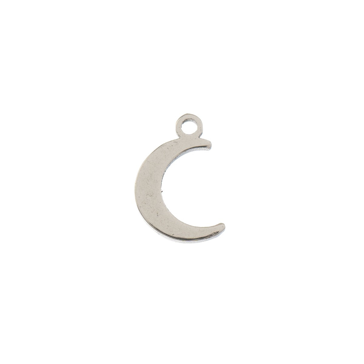 Sweet & Petite Charms, 7.5 x 9.5mm Crescent Moon Silver 10pcs