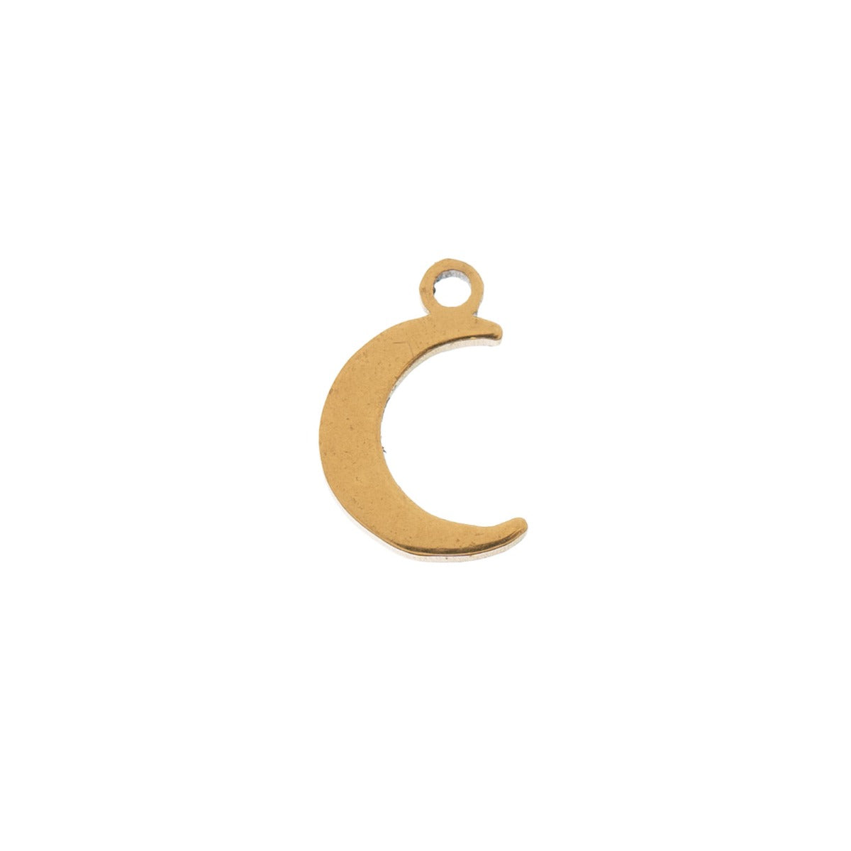 Sweet & Petite Charms, 7.5 x 9.5mm Crescent Moon Gold Plated 6pcs