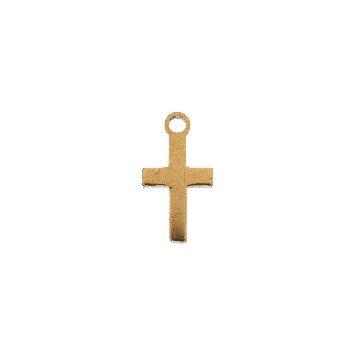 Sweet & Petite Charms, 5.3 x 10mm Cross Gold Plated 6pcs