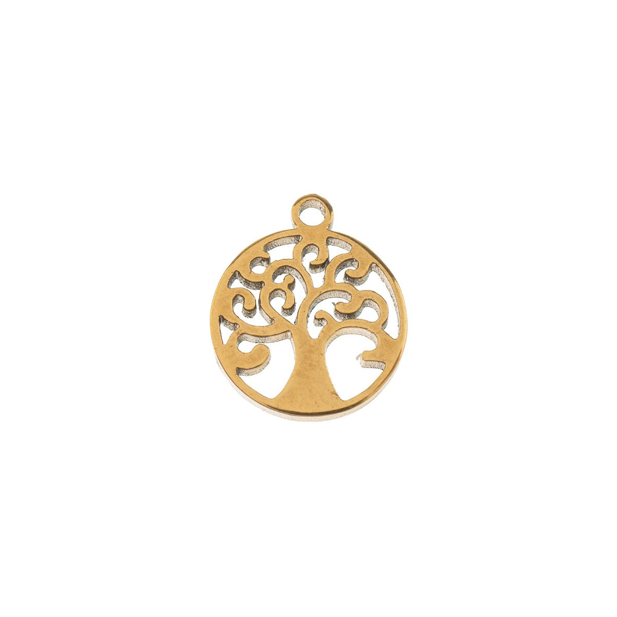 Sweet & Petite Charms, 8.2 x 9.7mm Tree of Life Gold Plated 6pcs
