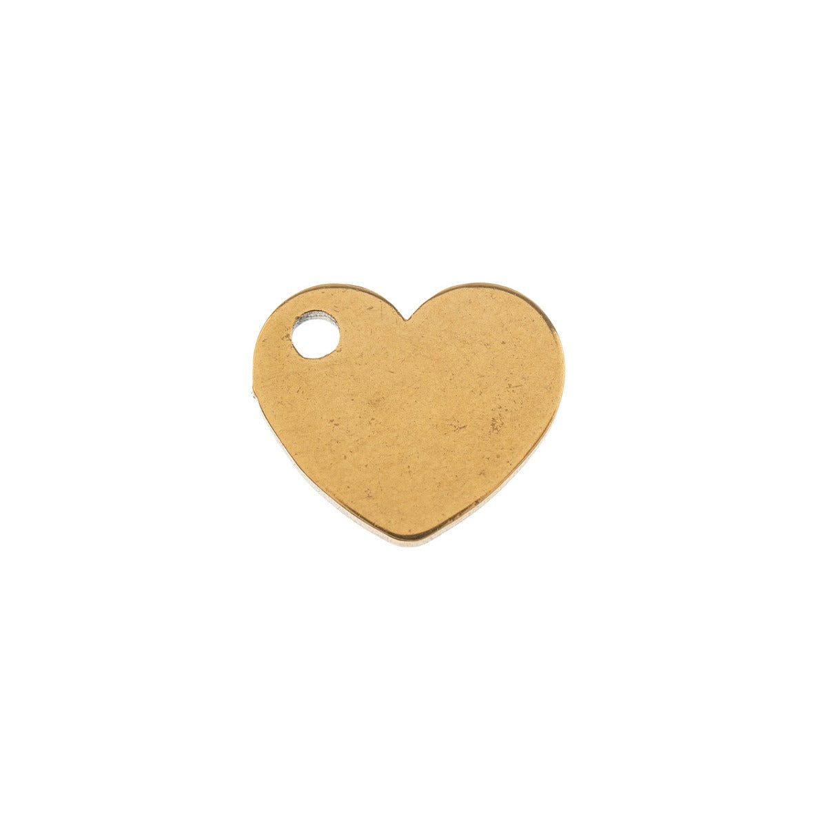 Sweet & Petite Charms, 9.0 x 9.1mm Heart Gold Plated 6pcs