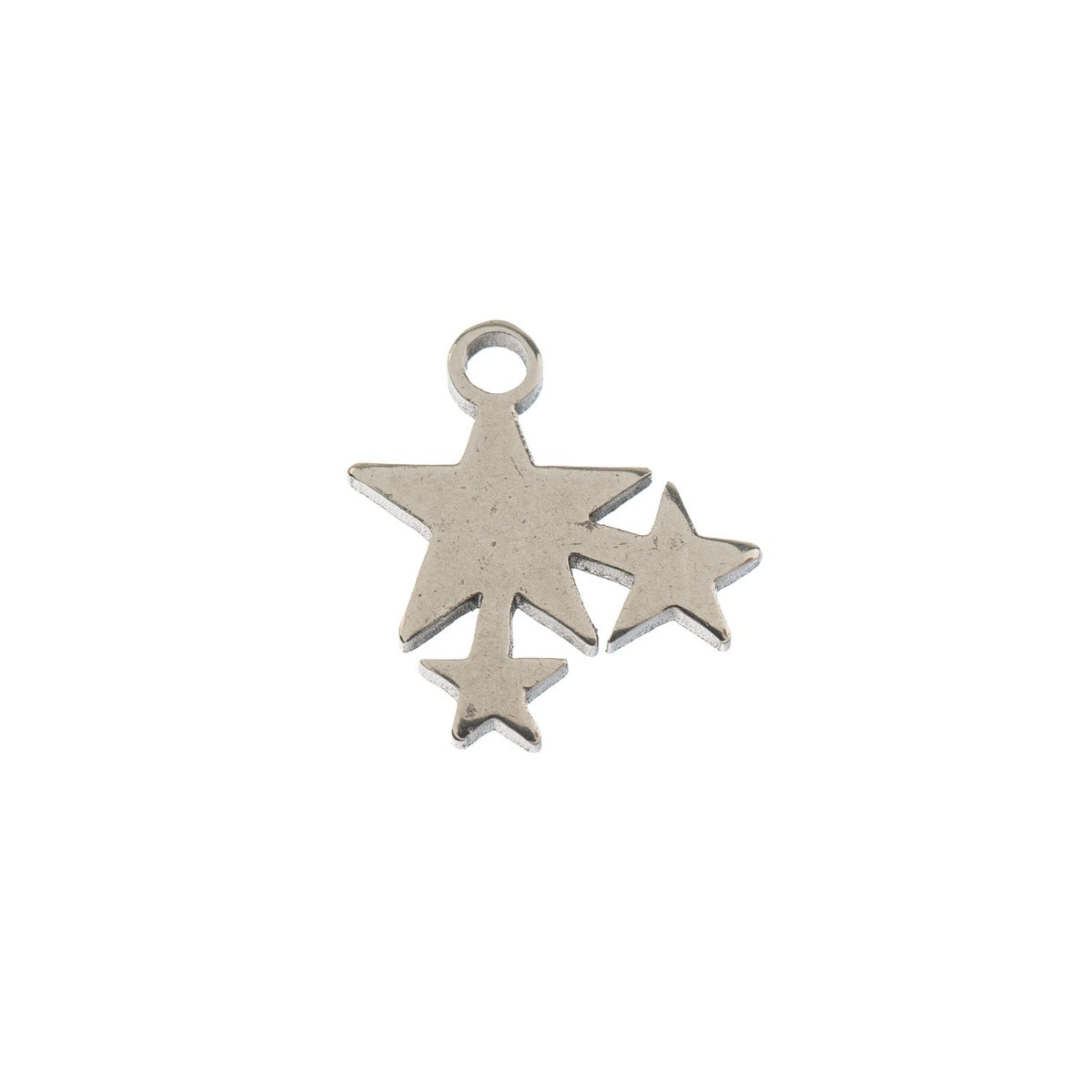 Sweet & Petite Charms, 10.3 x 10.7mm Stars Silver 10pcs