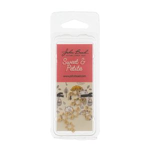 Sweet & Petite Charms, 6.4 x 11.1mm Star Link Gold Plated 6pcs