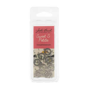 Sweet & Petite Charms, 11.4 x 10mm Cross in Wreath Silver 10pcs
