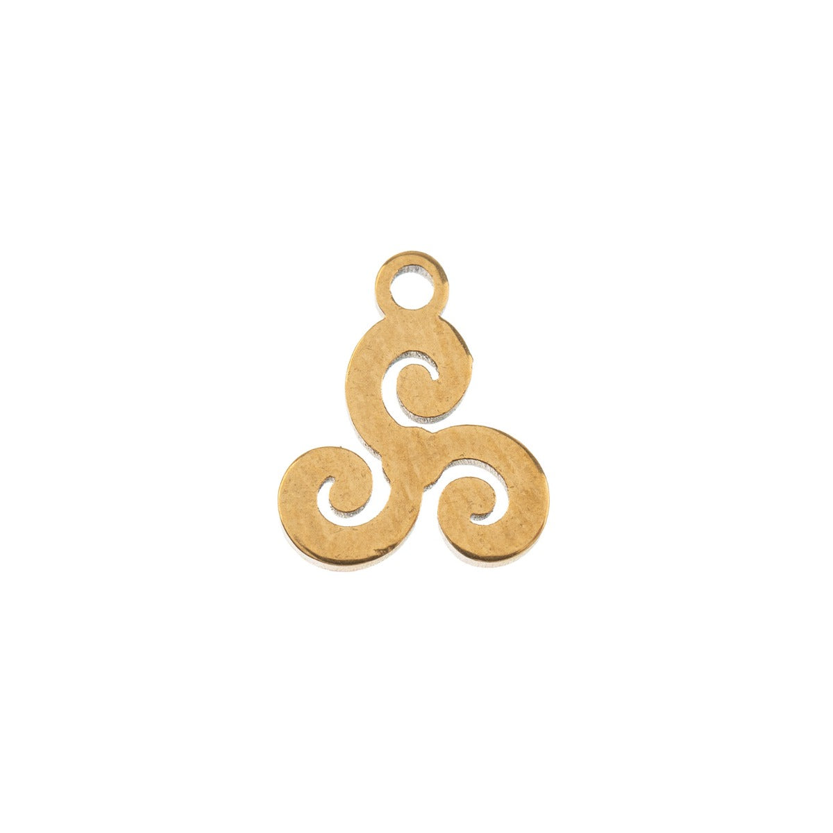 Sweet & Petite Charms, 9.8 x 8.7mm Pinwheel Gold Plated 6pcs