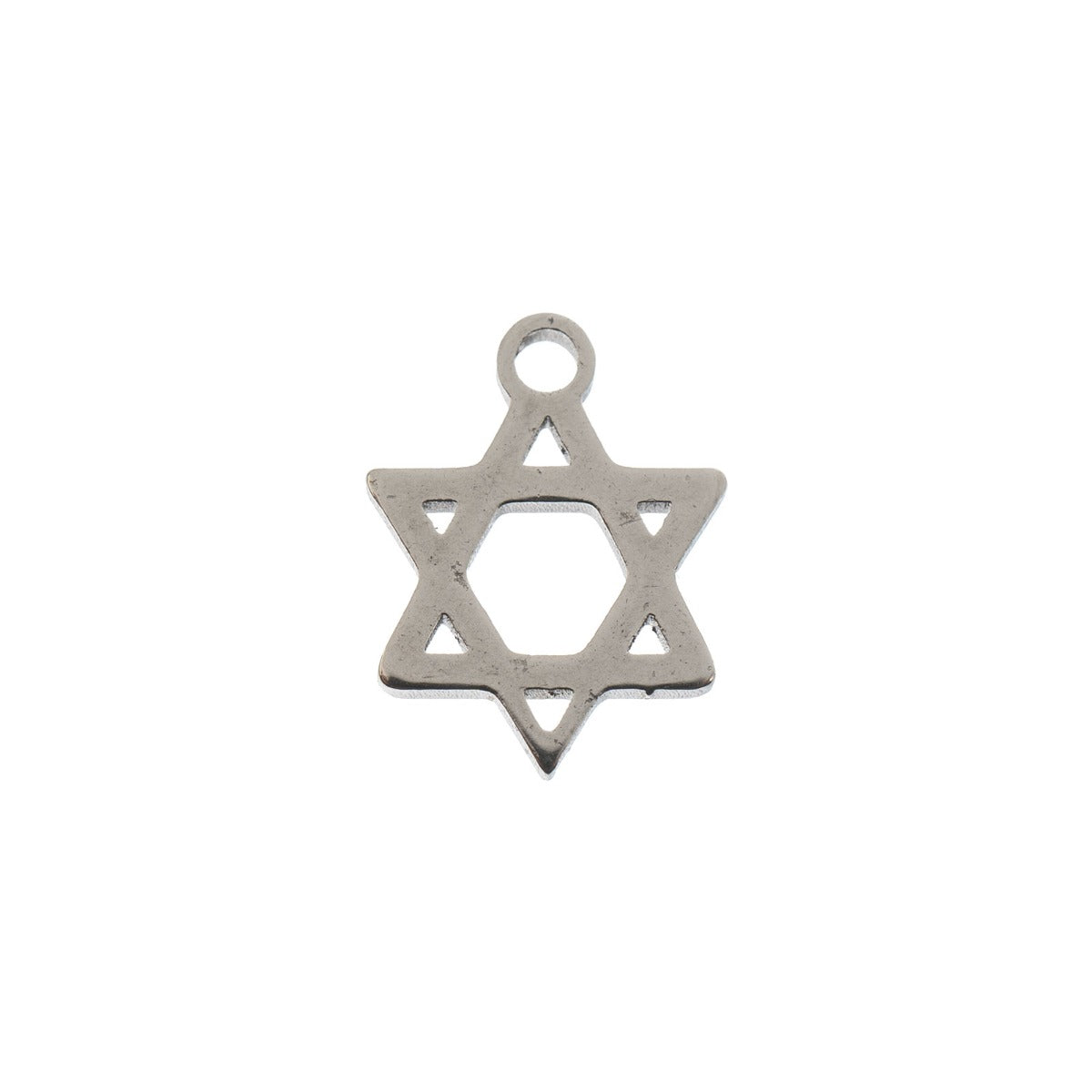 Sweet & Petite Charms, 8.7 x 11.2mm Star of David Silver 10pcs