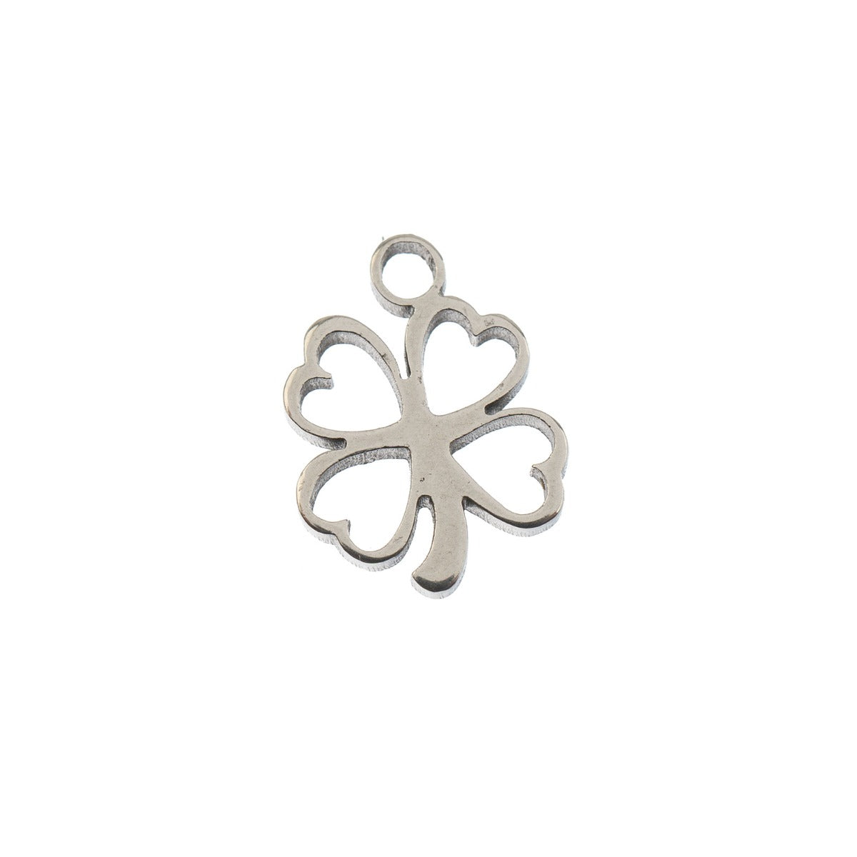 Sweet & Petite Charms, 8.5 x 10.8mm Clover Silver 10pcs