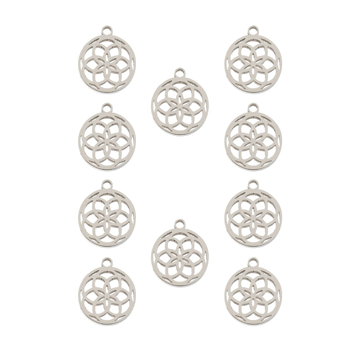 Sweet & Petite Charms, 9.1 x 10.5mm Dreamcatcher Silver 10pcs