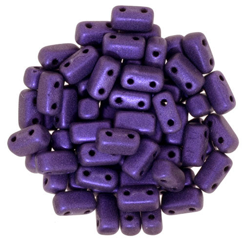 Czechmate Bricks, Metallic Suede Purple, 50 pcs