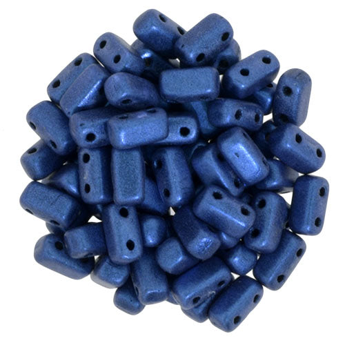 Czechmate Bricks, Metallic Suede Blue, 50 pcs