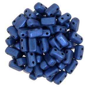 Czechmate Bricks, Metallic Suede Blue, 50 pcs