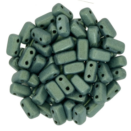Czechmate Bricks, Metallic Suede Lt Green, 50 pcs