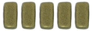 Czechmate Bricks, Metallic Suede Gold, 50 pcs