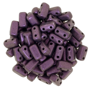 Czechmate Bricks, Metallic Suede Pink, 50 pcs