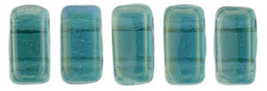 Czechmate Bricks, Luster Iris Atlantis Blue, 50 pcs
