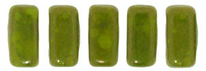 Czechmate Bricks, Opaque Olive Moon Dust, 50 pcs