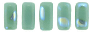 Czechmate Bricks, Peacock Green Turquoise, 50 pcs