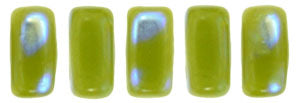 Czechmate Bricks, Peacock Opaque Olive, 50 pcs