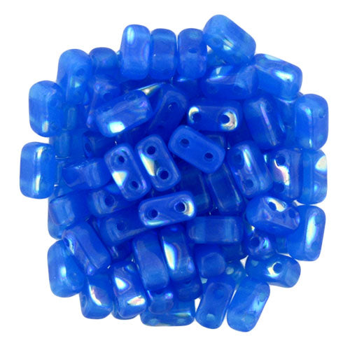 Czechmate Bricks, Peacock Milky Baby Blue, 50 pcs