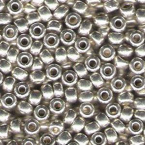6/0 Miyuki Seed Beads, Galvanized Silver, 6-1051, 10 grams