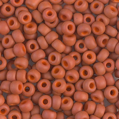 Miyuki 6 Round Seed Bead, 6-1236, Matte Opaque Terra Cotta, 10 grams
