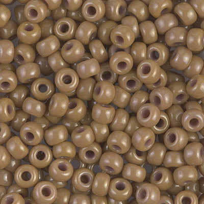 6/0 Miyuki Seed Beads, Dyed Opaque Latte, 6-1461, 10 grams