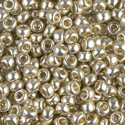 6/0 Miyuki Seed Beads, Duracoat Galvanized Silver, 6-4201, 10 grams