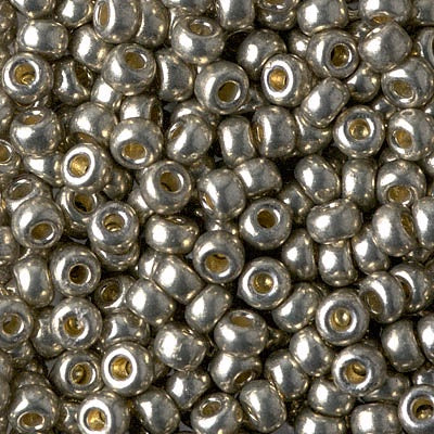 Miyuki 6 Round Seed Bead, 6-4221, Duracoat Galvanized Light Pewter, 10 grams