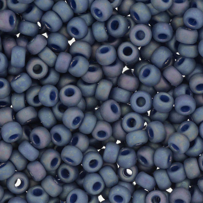 6/0 Miyuki Seed Beads, Matte Opaque Glazed Batberry AB, 6-4703, 10 grams
