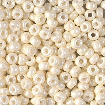 Miyuki Size 6 Round Seed Bead, Cream Ceylon, 6-594, 10 grams