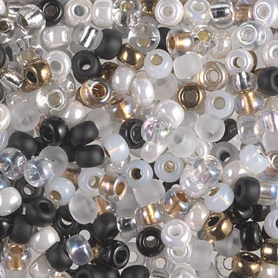 6/0 Miyuki Seed Beads, Mix - Granite, 22 grams