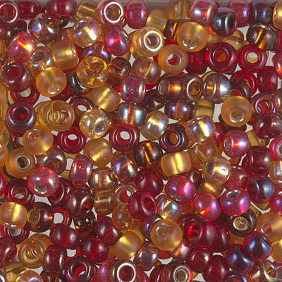 6/0 Miyuki Seed Beads, Mix - Cranberry Harvest, 22 grams