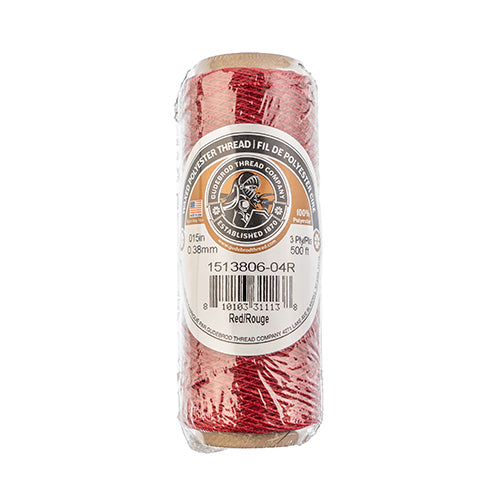 Gudebrod Waxed Thread 3ply Made In USA 500ft (152.4m) Spool 0.38mm (0.