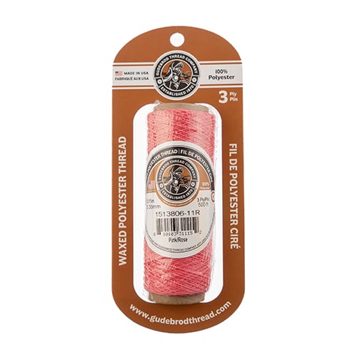 Gudebrod Waxed Thread 3ply Made In USA 500ft (152.4m) Spool 0.38mm (0.