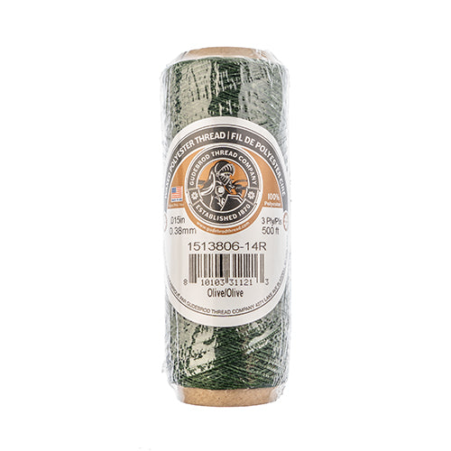 Gudebrod Waxed Thread 3ply Made In USA 500ft (152.4m) Spool 0.38mm (0.