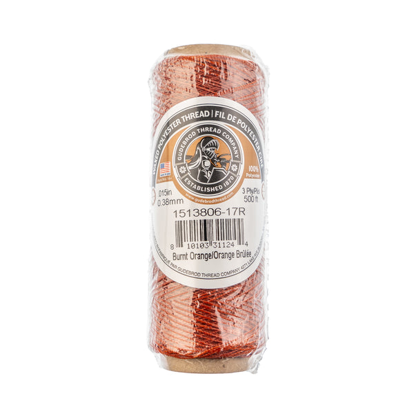 Gudebrod Waxed Thread 3ply Made In USA 500ft (152.4m) Spool 0.38mm (0.