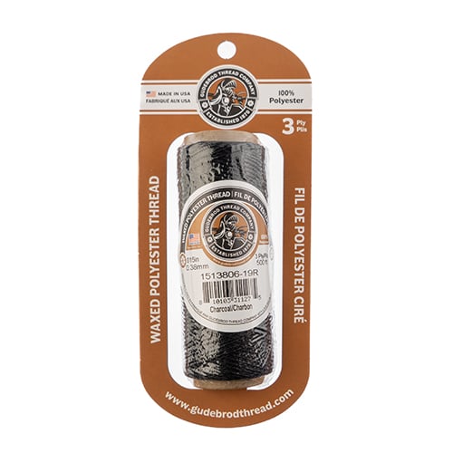 Geard Threads Gudebrod Waxed Thread 3ply Made In USA 500ft (152.4m) Spool 0.38mm (0.