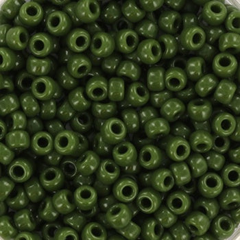 Miyuki 8 Round Seed Bead, 8-0501, Opaque Avocado, 10 grams