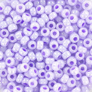 Miyuki 8 Round Seed Bead, 8-534, Lavender Ceylon, 10 grams