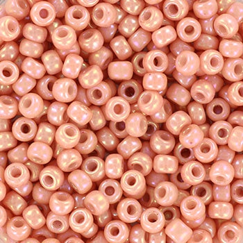 Miyuki 8 Round Seed Bead, 8-0596-1, Opaque Tea Rose Luster, 10 grams
