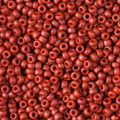 Miyuki 8 Round Seed Bead, 8-1236, Matte Opaque Terra Cotta, 10 grams