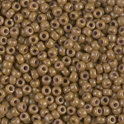 Miyuki 8 Round Seed Bead, 8-1461, Dyed Opaque Latte, 10 grams