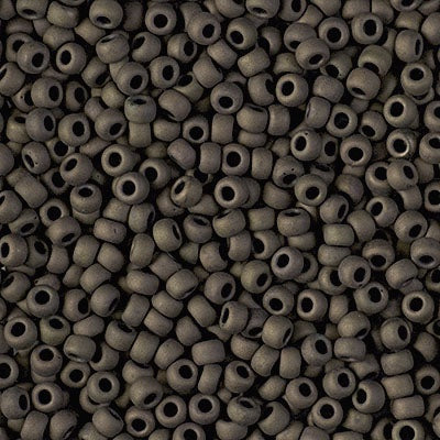 Miyuki 8 Round Seed Bead, 8-2004, Matte Metallic Dark Olive, 10 grams