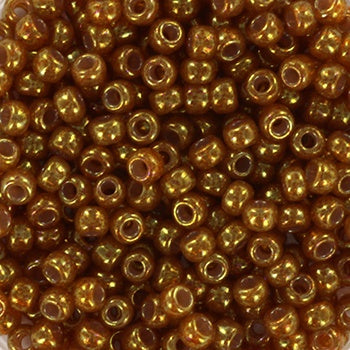 Miyuki 8 Round Seed Bead, 8-2372, Sansy Brown Alabaster Luster, 10 grams